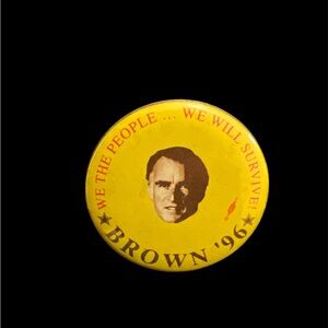 3x 1996 Brown “We the People We Will Survive” Political Pins – Excellent